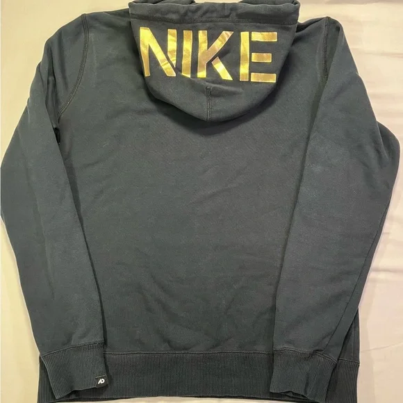 Nike Black Hoodie with Gold 'Fired Up' Design - Picture 6 of 6